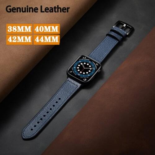 High quality Leather loop for iWatch 40mm 44mm Sports Strap for Apple watch band 42mm 38mm Series 2 3 4 5 6 SE Bracelet Wrist