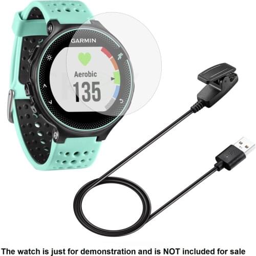 Screen Protector Shield Film + USB Charging Cable Charger Cables For Garmin Forerunner 235 Forerunner235 Smart Watch Accessories
