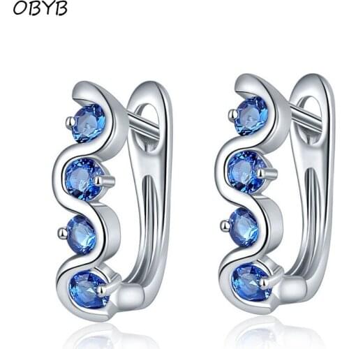 2021 Trendy Creative New Crystal Zircon Earrings U-shape Huggies Earrings For Women Luxury Hoop Earring Jewelry Ear Accessories
