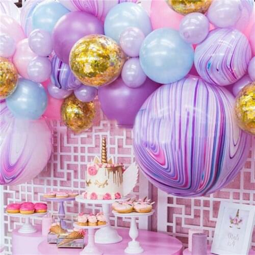 Gold and Black Latex Balloon Agate Marble 4D Balloon Confetti Balloon Wedding Adult Birthday Party Photography Props Decor