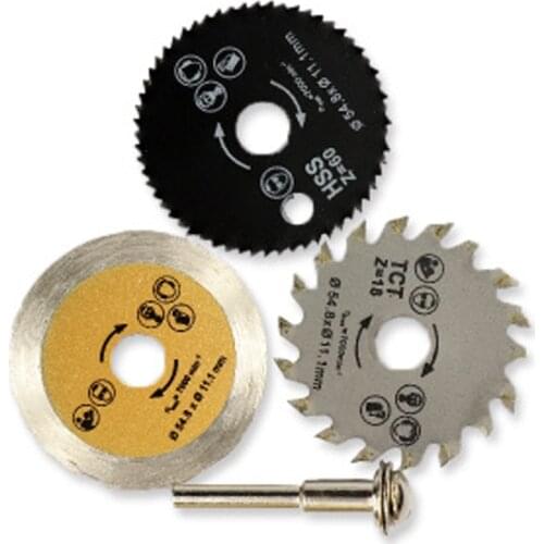 1/3pcs Out diameter 54.8 mm High Quality Mini Circular Saw Blade Wood Cutting Blade Woodworking saw blade Support dropshipping