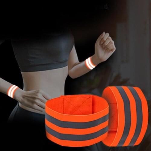 1pcs Outdoor Sports Reflective Elastic Armband Night Emergence Warning Sports Running Bands Equipment Reflective Safety Cyc L6Q1