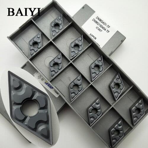 10pcs DNMG150404-TF IC907 DNMG 431 CNC Tools Carbide inserts DNMG 150404 Lathe cutter Cutting Tool