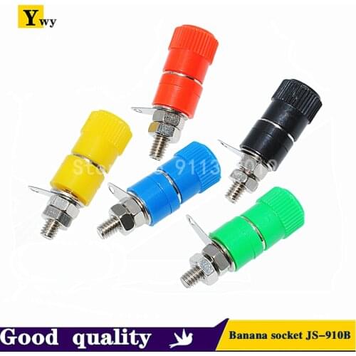 10PCS Terminal Blocks JS-910B JS-919 4mm Amplifier Terminal Connector Binding Post Banana Plug Jack Mount 5 Color 10PCS Terminal