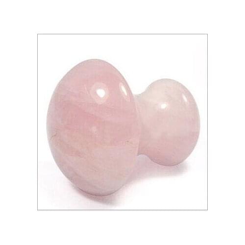 10pcs/lot Crystal Powder Mushroom Massager Made from Natural Stone Traditional Tool Pink Stone Massager Health Care free ship