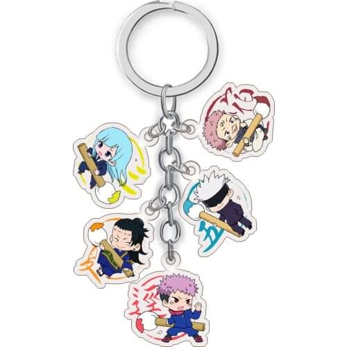 11Kinds Jujutsu Kaisen Itadori Yuji Itadori Yuji Kugisaki Nobara Gojo Satoru PVC Pendant Figure Key Chain Keyring
