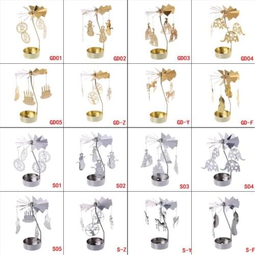 2021 New Snowman Rotary Spinning Carousel Swivel Tealight Candle Holder Stand Tea Light