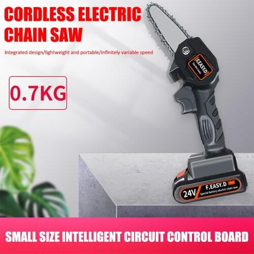 24V Lithium Battery Portable Electric Pruning Saw Rechargeable Small Electric Saws Woodworking One-handed Electric Saw Logging