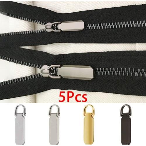 5pcs Metal Zipper Puller Detachable 3#5# Luggage Zipper Puller DIY Sewing Process Clothing Accessories