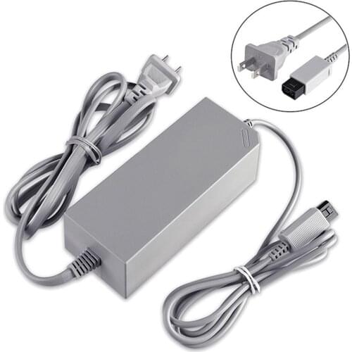 50pcs a lot Wholesale US Plug 100-240V DC 12V 3.7A Home Wall Power Supply AC Charger Adapter Cable for Wii Console