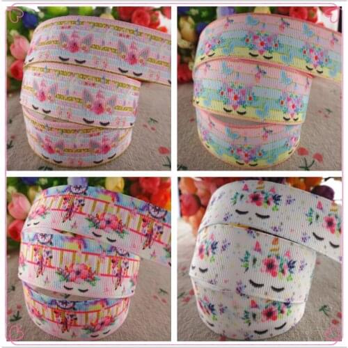 7/8" (22mm) 50 yards/lot cartoon printed grosgrain ribbons animals ribbon DIY handmade materials MD18022626