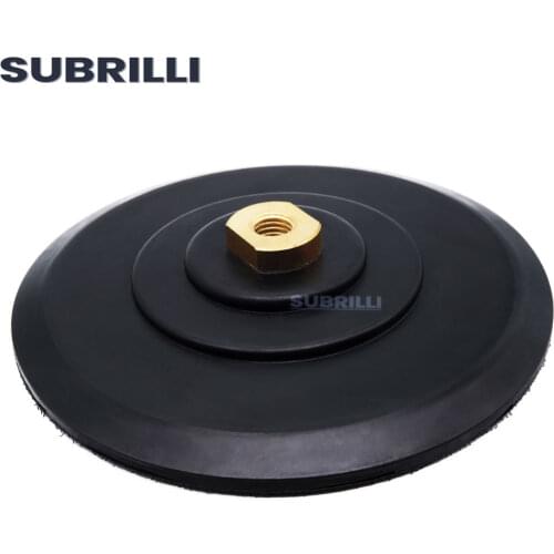 SUBRILLI 7Inch Rubber Backer Pad 180mm Hook & Loop Backing Pad For Sanding Polishing Wheel M14 5/8"-11 thread Back holder