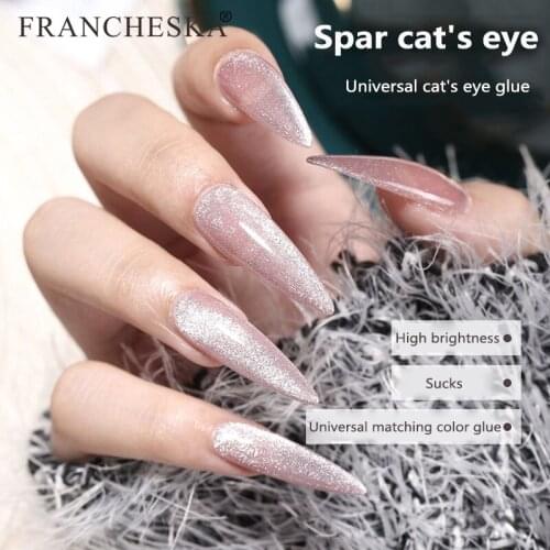 8 ML Gel Nail Polish 9D Cat Eye Crystal Ice Silver Magnet Long Lasting Semi Permanent Hybrid Varnishes Nail Art UV Glue Manicure