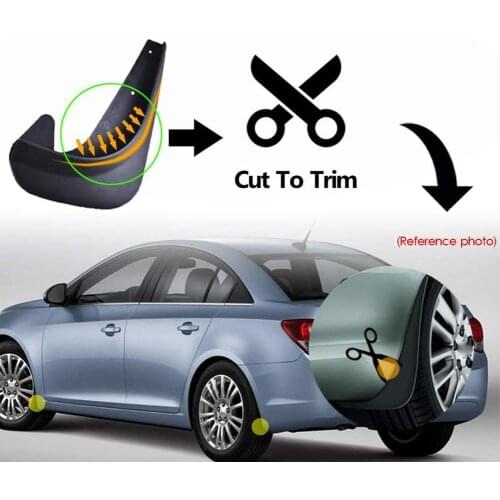Universal 4Pcs Car Front Rear Mudflaps Mudguards Wheel Van Trucks Splash SUV Auto Flares Guards Sedan Car