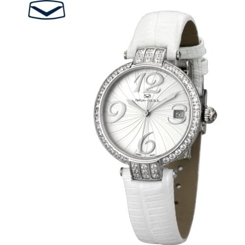 Seagull Rhinestones Bezel Self Wind Automatic Wristwatch 719.752L Multiple Colors Womens Watch seagull ST2130 Movement