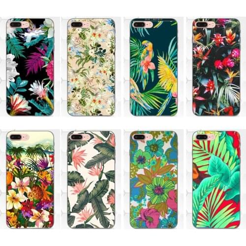 Natural Tropical Flowers Leaves For Samsung Galaxy A3 A5 A6 A6s A7 A8 A9 Star Plus 2016 2017 2018 Design Phone Case