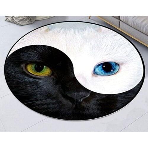 Black and White Cute Cat Eyes Rug Area Rug Decorative Floor Mat Carpet Rug Carpet Rug Carpets for Living Room Area Rugs