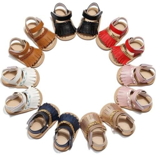 Baby Sandals Summer Leisure Fashion Baby Girls Sandals of Children PU Tassel Clogs Shoes