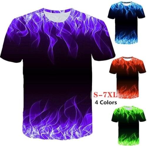 Cool Mens 3D Printed Short Sleeve O-Neck Casual Hipster Loose Mens Summer T Shirt Plus Size S-7XL harajuku