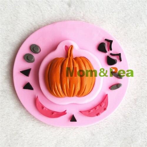 Mom&Pea 1259 Free Shipping Pumpkin Silicone Mold Cake Decoration Fondant Cake 3D Mold Food Grade