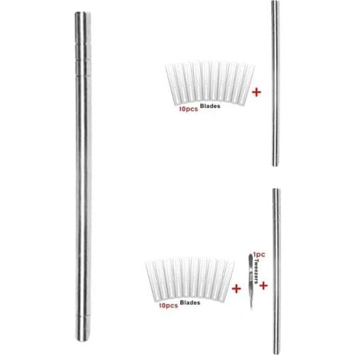 Hair Tattoo Trim Styling Engraving Pen Face Eyebrow Shaping Scissors Device Multifunctional Beards Razor Hairdressing Tool