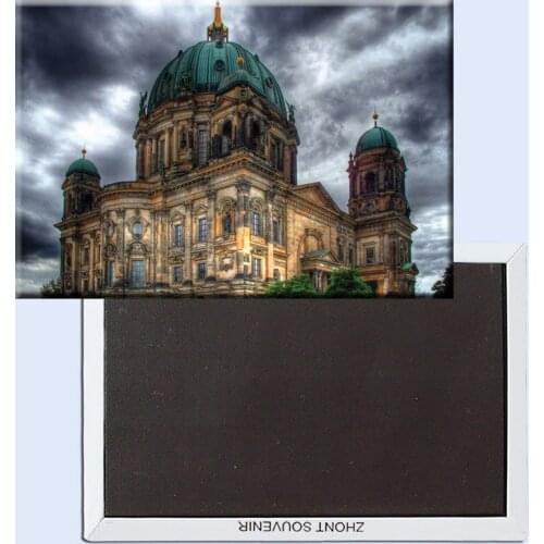 Metal Wrapped Magnets SOUVEMAG Germany Berlin Cathedral Landscape Tourist Metal Refrigerator Magnets 5278