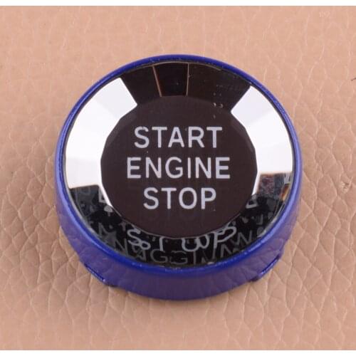 Blue Crystal Car Engine Start Stop Button Cover Decoration Fit for BMW E Chassis E87 E90 E91 E92 E93 E60 E84 E83 E70 E71 E72 E89