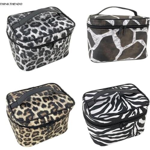 Portable Travel Cosmetic Bag with Makeup Brush Holder Toiletry Storage Organizer