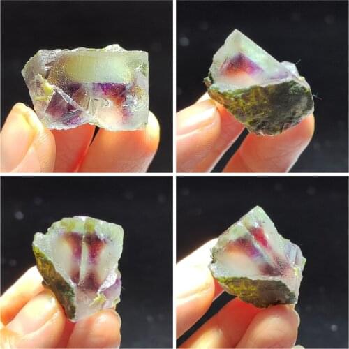10g-75.5gNatural mirage purple fluorite mineral stone home decoration halo meditation healing teaching CRYSTAL QUARTZ GEM
