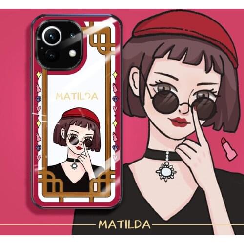 ASINA HD Transparent Tempered Glass Case For Xiaomi Mi11 10 9 8 SE Ins Fashion Cute Cover For Xiaomi Poco F3 Luxury Women Fundas