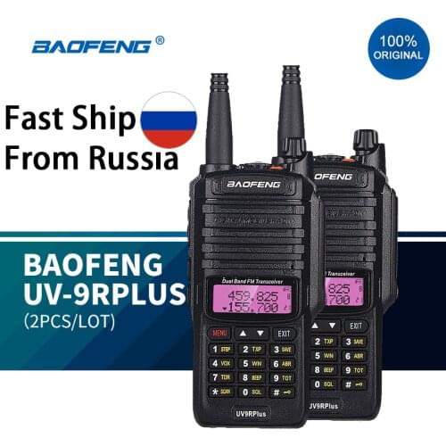 100% Original baofeng uv9r plus upgraded dual band radio waterproof walkie talkie communications amateur vhf uhf marin radio ham