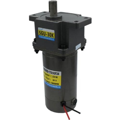 Ear type, 180W 12V 24V DC permanent magnet gear motor, 5GU 3K-300K,600rpm-6rpm, adjustable speed, high torque