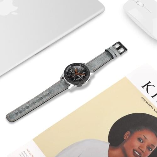 22mm Watch Strap For Samsung Galaxy Watch 3 45mm Galaxy 46mm Geniune Leather Band For Huawei Watch 3 GT 2 Pro Watchband Bracelet