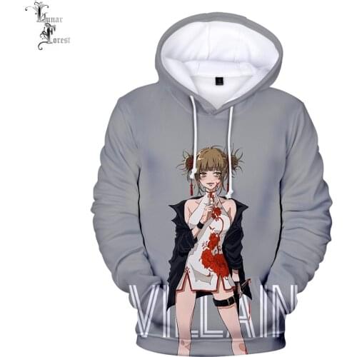 My Hero Academia Himiko Toga 3D Printing Men/Women Autumn Fashion Anime Hoodies Sweatshirt Long Sleeves Pollover Plus Size
