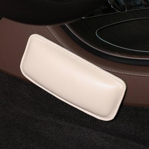 Universal Leather Knee Pad for Car Interior Pillow Comfortable Elastic Cushion Memory Foam Leg Pad Thigh Support Car Accessories