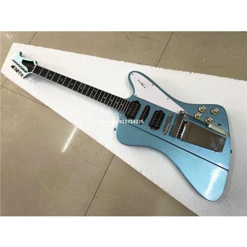 High quality customized version of metal blue and silver electric guitar tremolo system can be customized free shipping