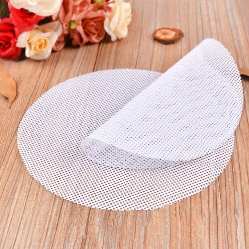 10pcs Reusable Kitchen Silicone Steamer Mesh Non-stick Pad Round Shape Dumplings Mat Steamed Buns Baking Pastry Dim Sum Mesh