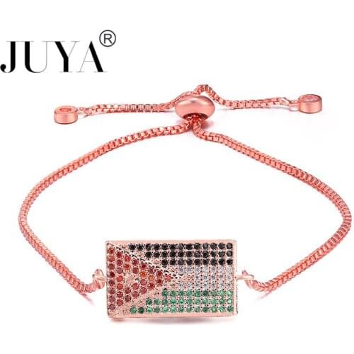 2018 bracciali AAA ZIRCONIA Jordan Flag Bracelets For Women Men Jewelry Adjustable Chain pulseras mujer friendship bracelets