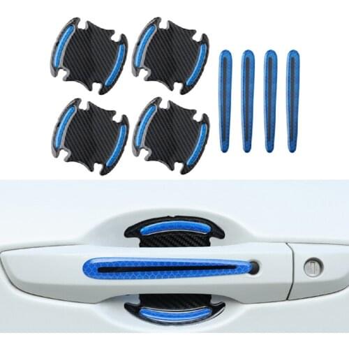 3D Car Reflective Sticker Car door handle door bowl Cover Accessories for Volvo S40 S60 S80 XC60 XC90 V40 V60 C30 XC70 V70