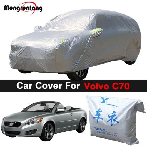 Full Car Cover For Volvo C70 Auto Outdoor Anti-UV Sun Shade Rain Snow Prevent Cover Dustproof