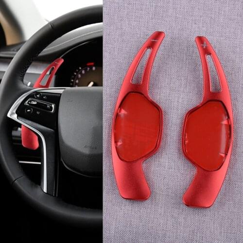 Car 1 Pair Red Steering Wheel Shift Paddle Shifter Extension Fit for Cadillac XTS 2013 2014 2015 2016 2017 2018