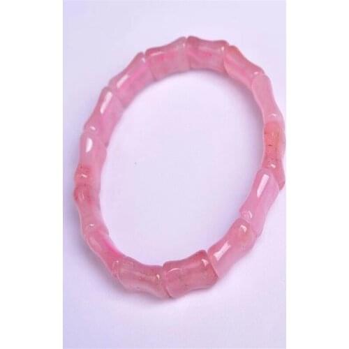Pink Rose Quartz Bracelet, Healing Gift, Ladies Jewelry, Natural Pink Crystal Jewelry