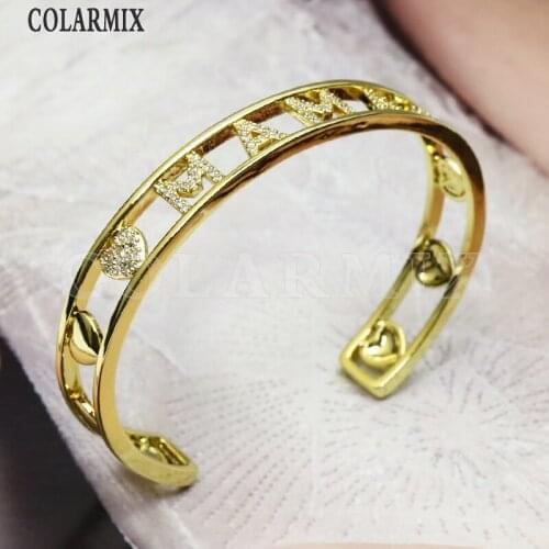 3 pcs MAMA bracelet zircon Creative cuff fashion jewelry for women 51148