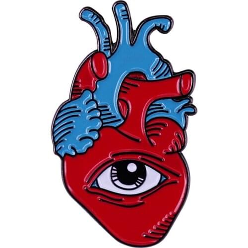 Anatomical Heart Eye Gothic Illustration Enamel Pin Enjoy The Amazing Artwork And Listen To Her Story
