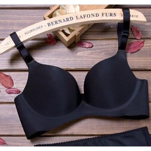 Women sexy bra sleepwear lingerie women bra wire free support chest pushup bra face smooth sexy gather breast bra without briefs
