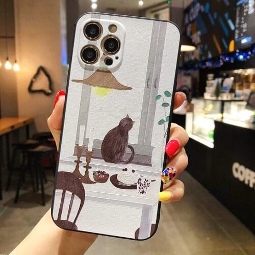 Sumkeymi Phone Holder Case For iphone 11 12 7 8 Plus mini Pro Max X XS XR Hand Band Cases Cute Cat Flower Soft TPU Cover