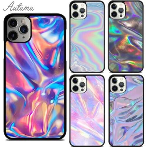 Holographic Trippy Rainbow Phone Case for iPhone 11 12 Pro Max mini X XR XS SE 2020 5 6S 7 8 Plus Samsung Galaxy S8 S9 S10 Cover
