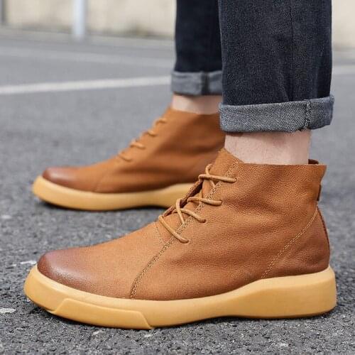 Sport Casual Shoes Black Boots Men Causal Shoes For Spring Casual Western Man Fashion Home Magnum Leather Mens Sports