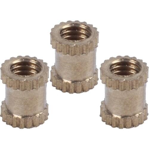 Injection Molding 3Mm X 5Mm X 4Mm Fittings Knurl Thread Inserts 50 Pcs