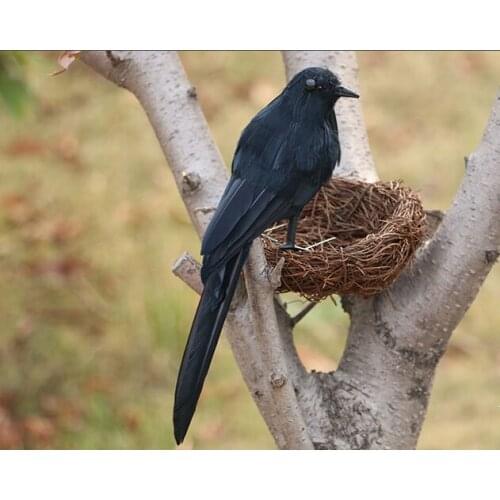 New simulation turned crow toy foam&furs black bird model gift about 21cm 3011